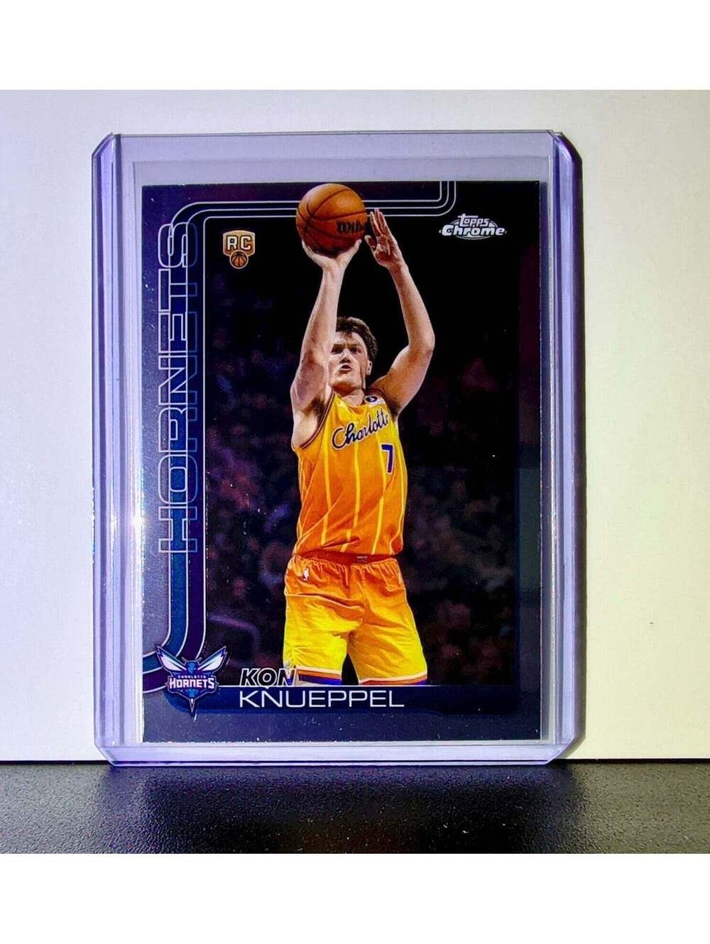 Kon Knueppel Rookie 2025-26 NBA Topps Chrome Update #154 Card Charlotte Hornets